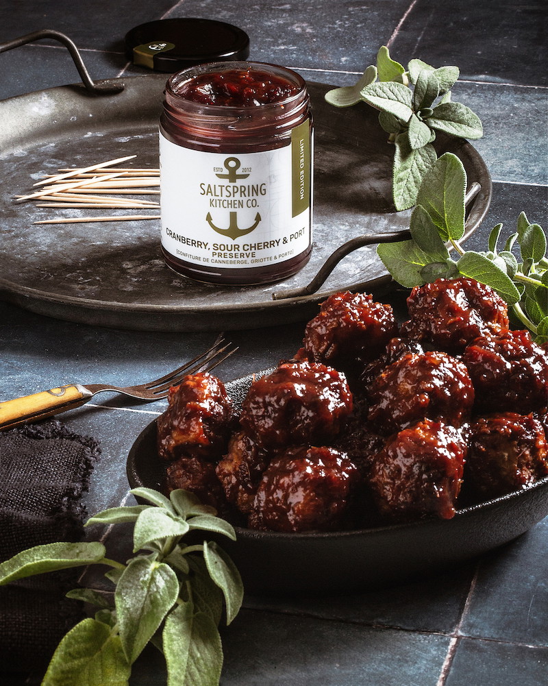 Turkey & Stuffing Glazed Meatballs