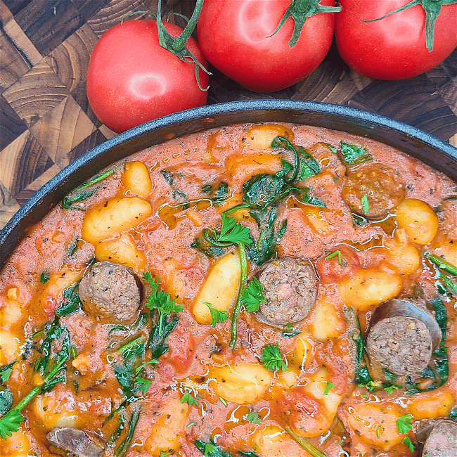 Image of Bison Sausage & Creamy Tomato Gnocchi 