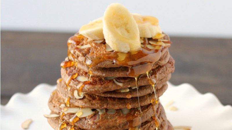 Image of Banana Nut Chia Pancakes Recipe (vegan, gluten free & paleo)