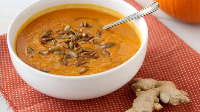 Image of Roasted Pumpkin Ginger Soup Recipe