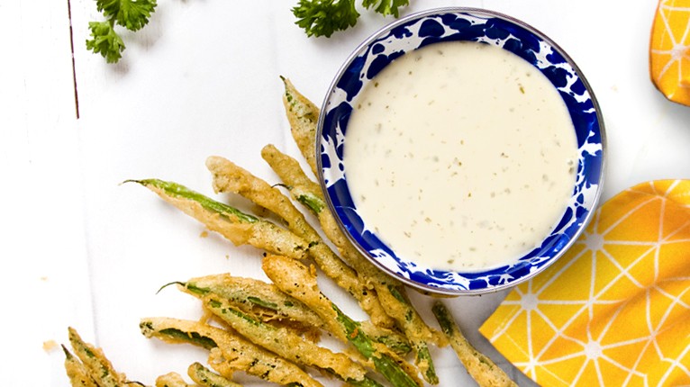 Image of Tempura Fried Green Beans with Ranch