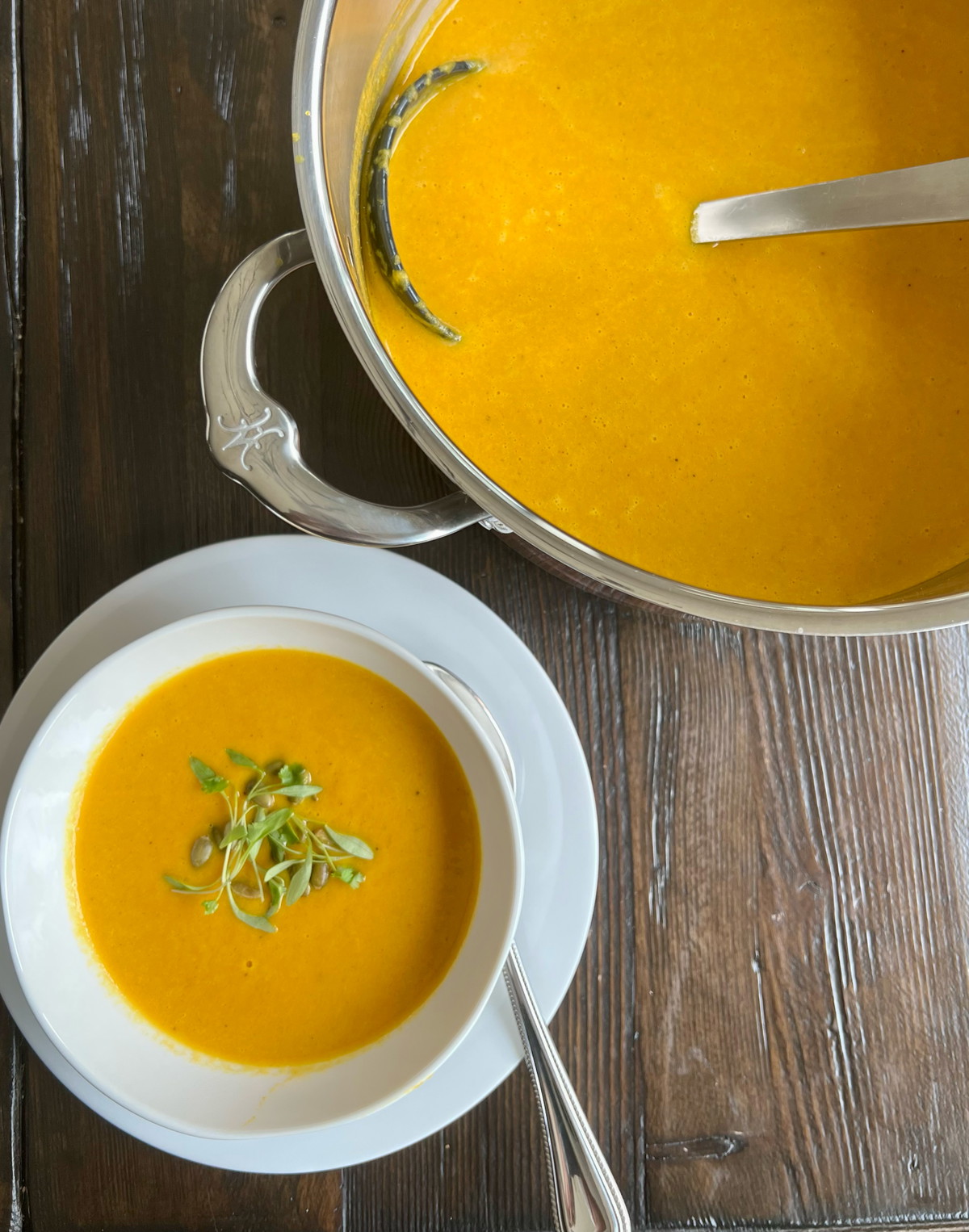 Curried Carrot Ginger Soup with Coconut Milk