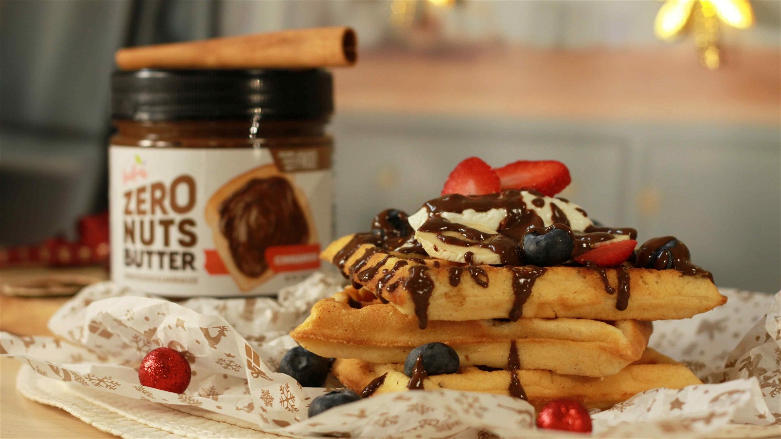 Image of Cinnamon Waffles with ZERO NUTS High Fiber Butter