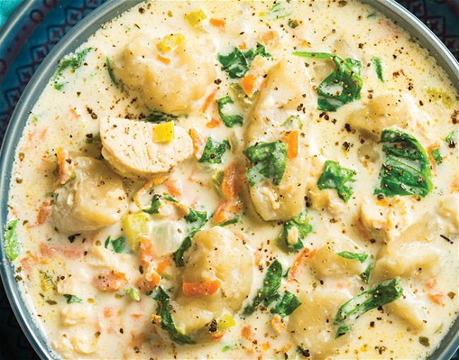Image of Roasted Chicken with Gnocchi Soup