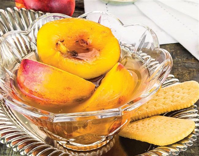 Image of Poached Peaches in Amaretto