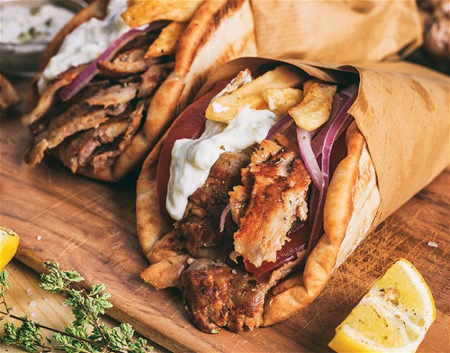 Image of Lamb Gyros with Tzatziki Sauce