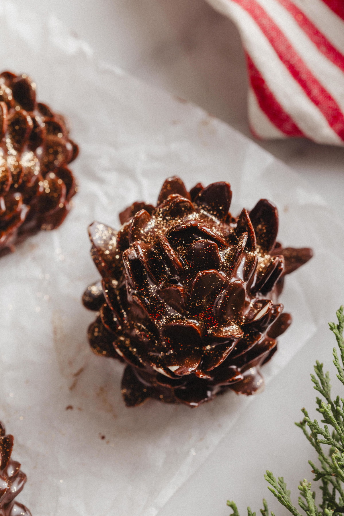 Piñas navideñas saludables