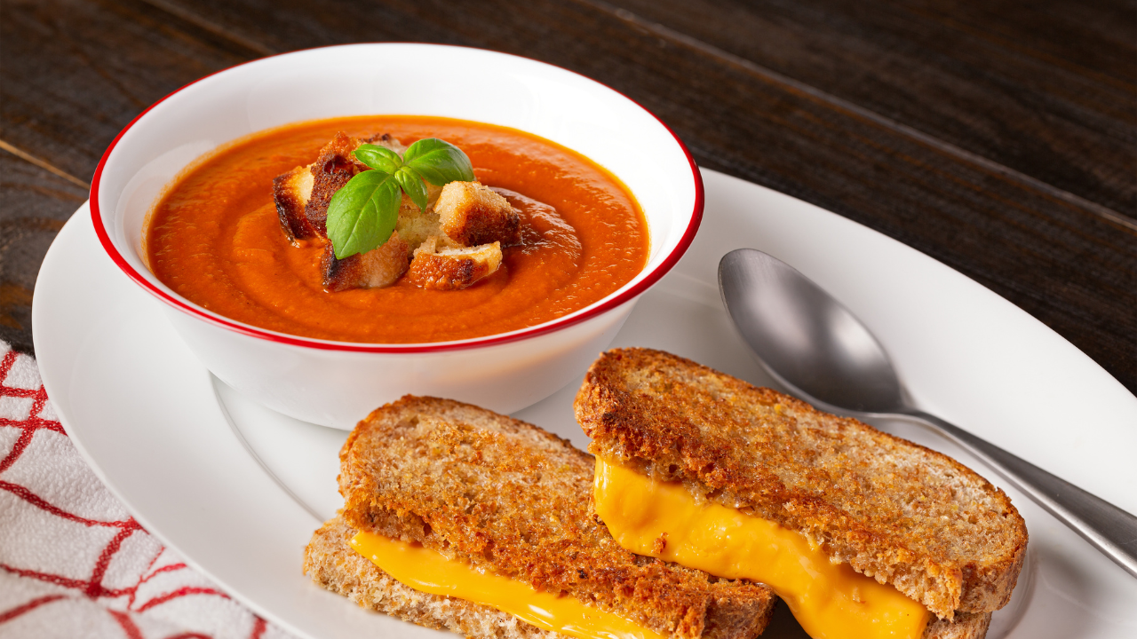 Image of Tomato Soup and Grilled Cheese