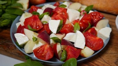 Image of Caprese Salad with Aged White Balsamic Dressing
