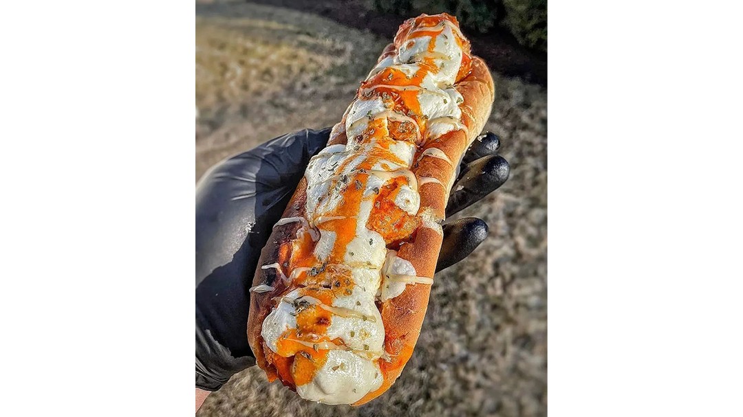 Image of Buffalo Chicken Meatball Grinder with Jalapeño Aioli