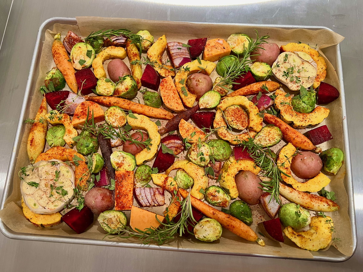 Roasted Veggie Tray Bake
