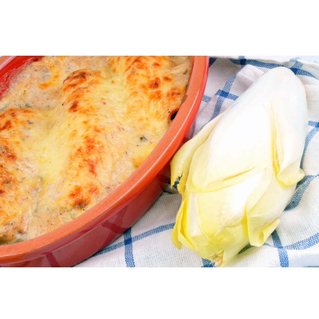 Gratin d'endives de Lorraine au fromage et noix