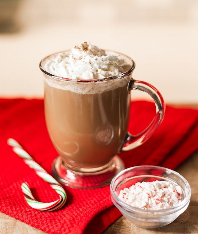 Image of Healthy Dairy-Free Peppermint Mocha (with Protein)