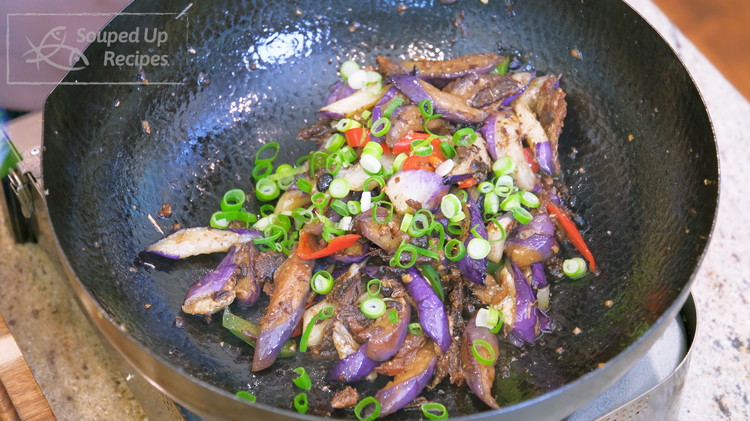 Image of Last, toss in the diced scallions and mix well. Serve with white rice.