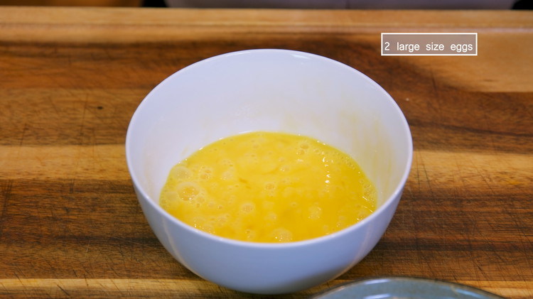 Image of Crack two eggs and beat them well.