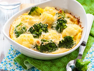Image of Broccoli and Cauliflower Gratin