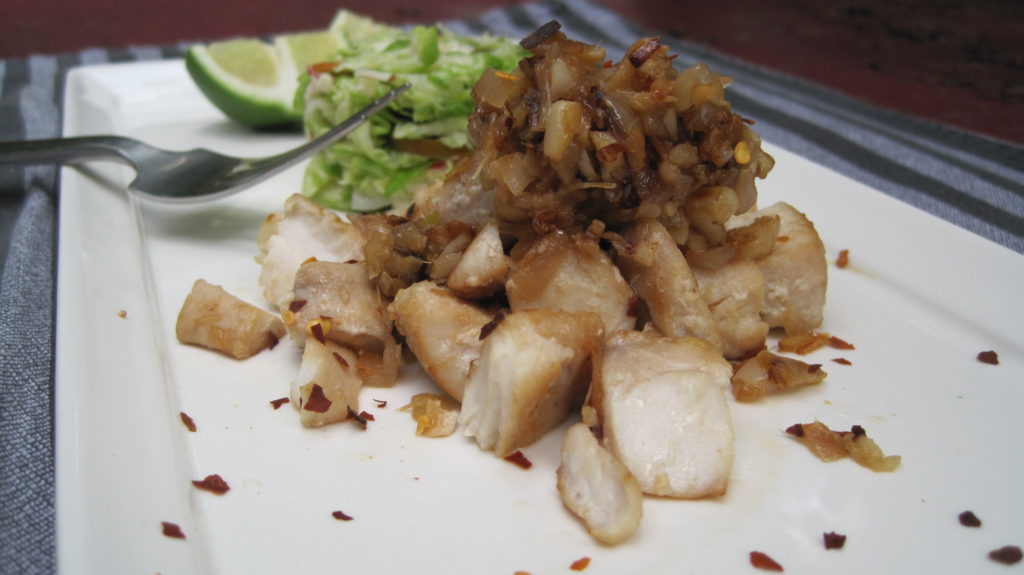 Thai-Style Red Snapper Topped with Turmeric Shallot Ginger