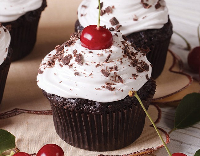 Image of Chocolate Cherry Cupcakes