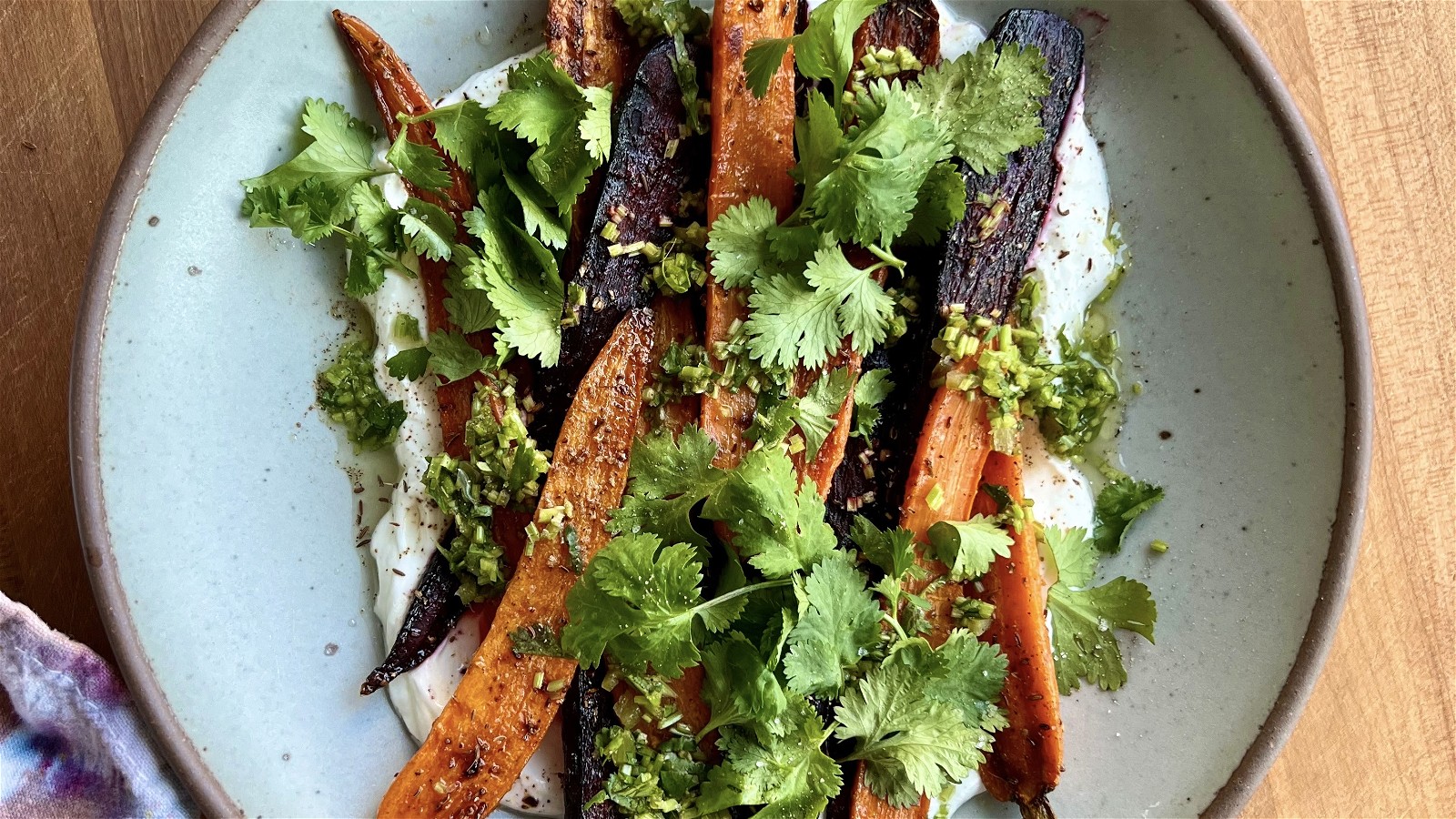 Image of Roasted Carrots with Labneh and Herbs