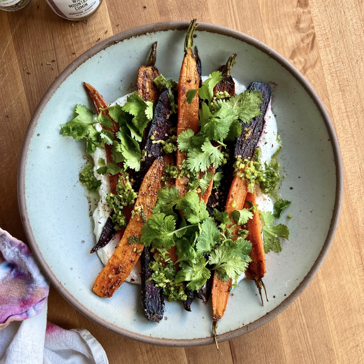 Roasted Carrots with Labneh and Herbs