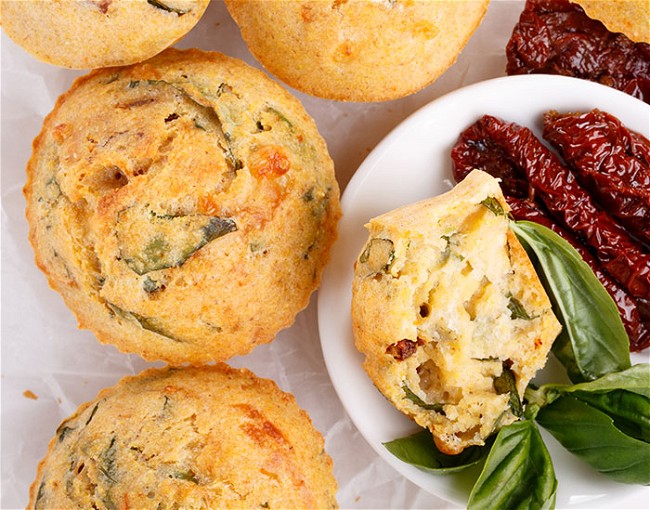 Image of Feta, Basil, Sun-Dried Tomato Scones