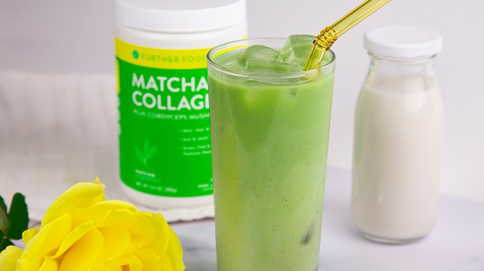 Image of Iced Matcha Collagen Latte