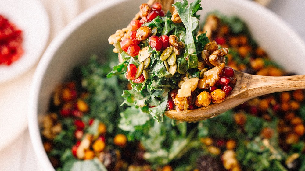 Image of Chickpea and Pomegranate Autumn Salad