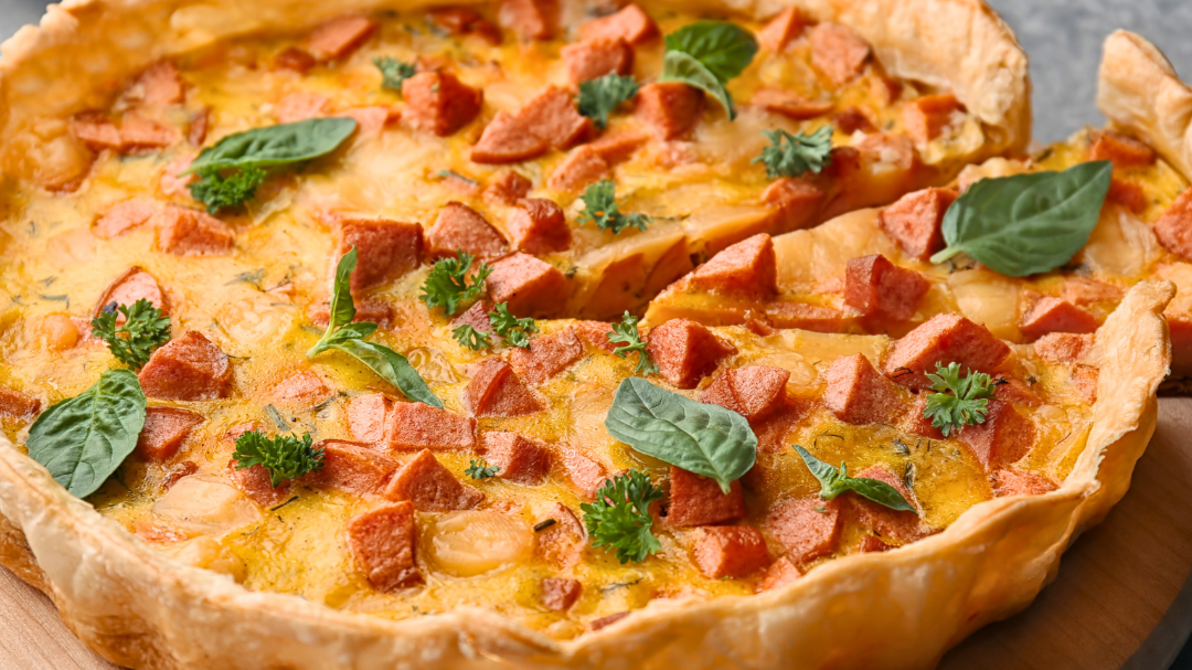 Image of A Gluten-Free Triumph: Savory Sausage Cheese Pie in a Cassava Flour Crust