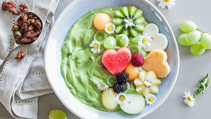 Avocado Matcha Breakfast Smoothie Bowl