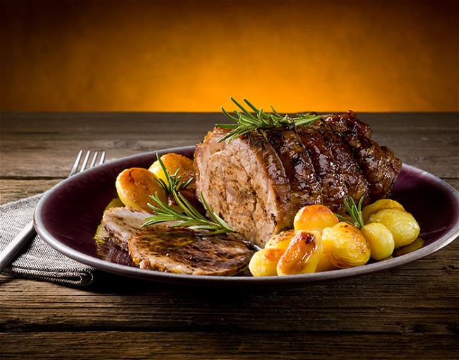 Image of Veal Roasted with Shallots, Fennel and Vin Santo