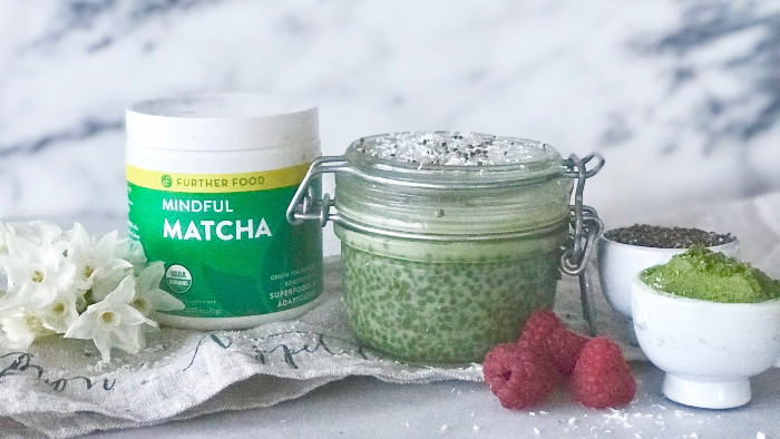 Brain-Boosting Superfood Matcha Chia Pudding with Ashwagandha
