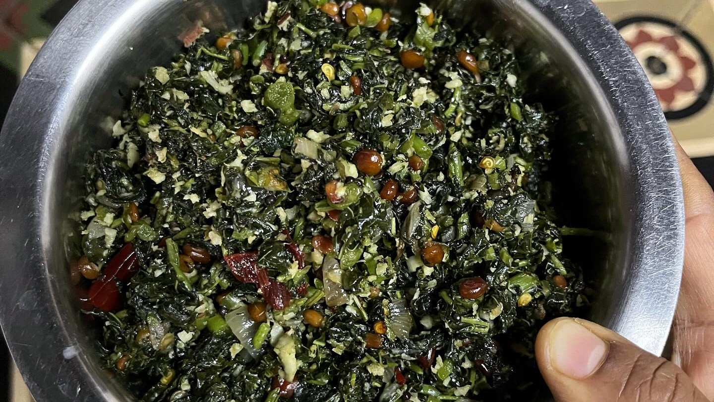 Image of Keerai / Cheera Thoran ( Greens stir fry) - Kerala style 