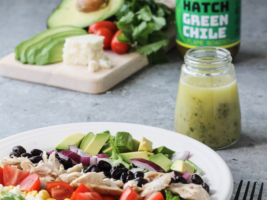 Southwest Chopped Salad with Hatch Green Chile-Cilantro Vinaigrette
