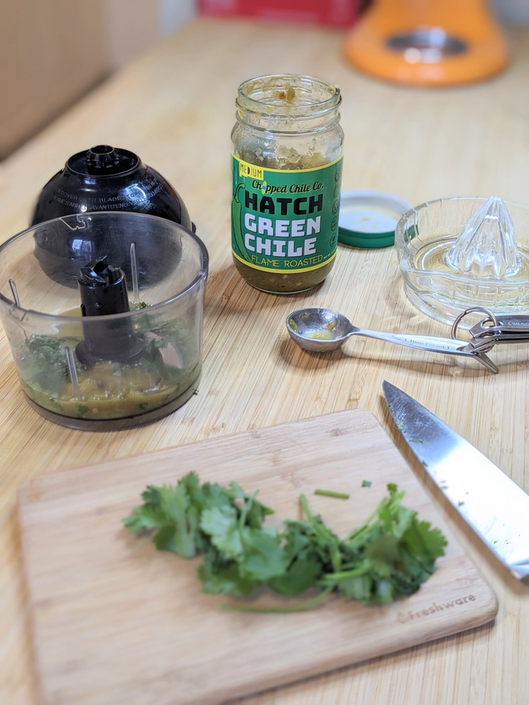 Image of Combine all ingredients in a food processor or blender.