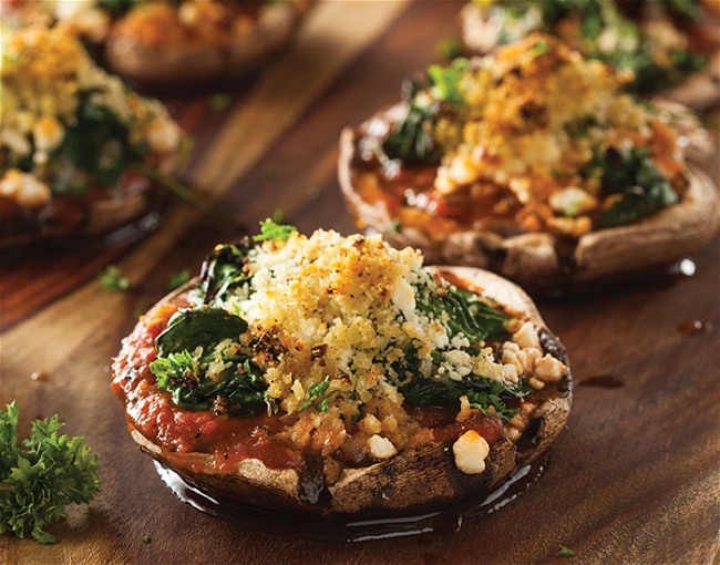 Image of Blue Bacon-Stuffed Mushrooms
