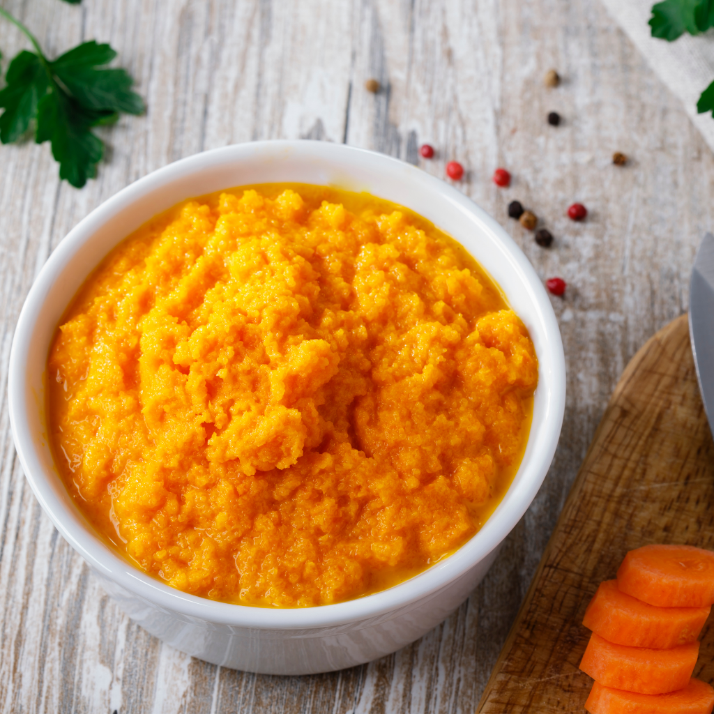 Purée de carottes et de patates douces