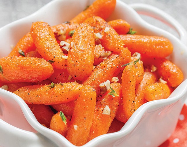 Image of Honey-Glazed Carrots with Almonds