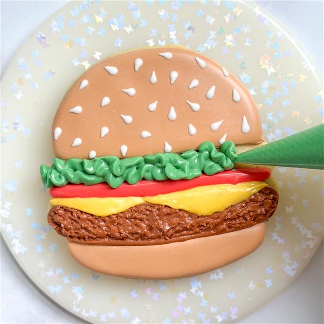 Image of How to Decorate a Hamburger Sugar Cookie