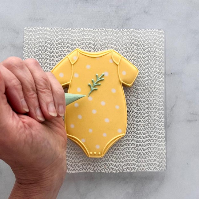 Image of How to Decorate a Baby Onesie Cookie