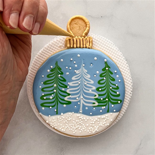 Image of Make a Snow Globe Christmas Ornament Cookie