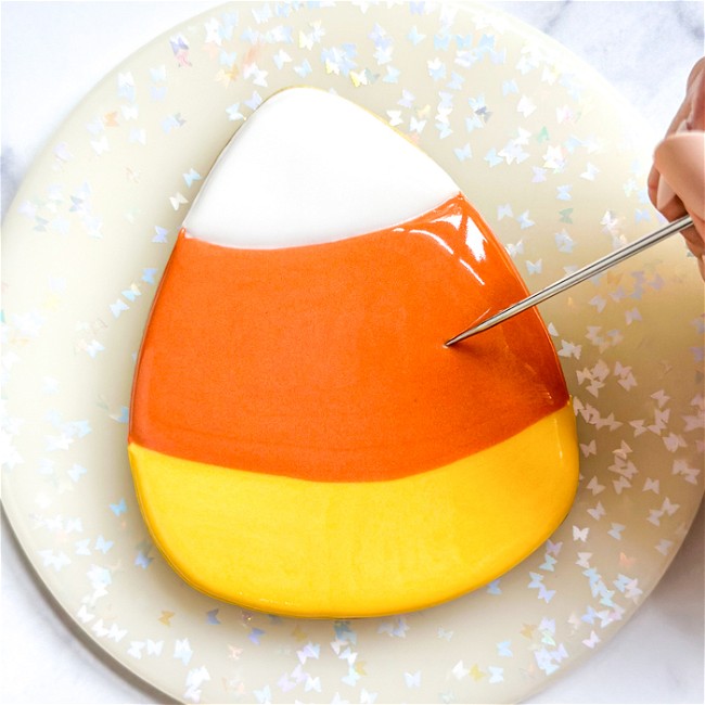 Image of Candy Corn Beginner-Friendly Cookie Decorating Tutorial