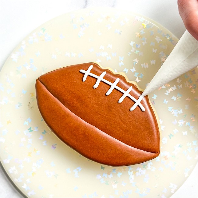 Image of How to Decorate a Football Sugar Cookie
