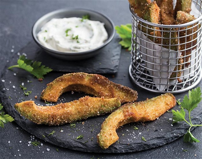 Image of Spiced Avocado Fries with Creole Sauce