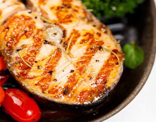Image of Grilled Salmon and broccolini