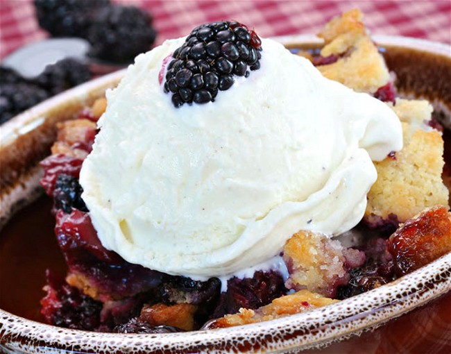 Image of Peach & Blackberry Cobbler