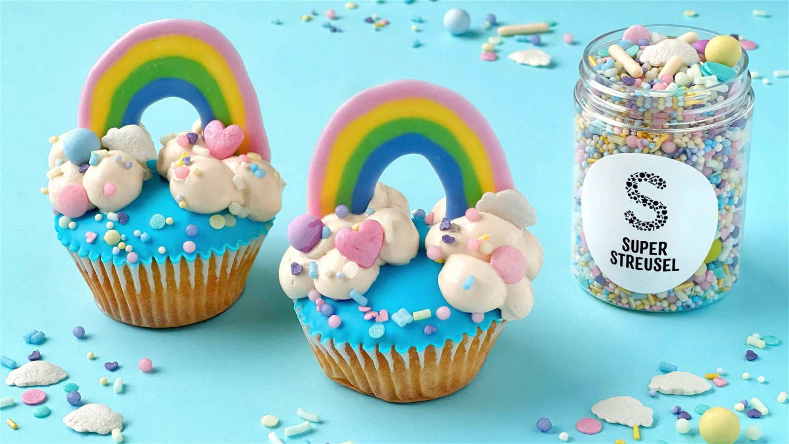 Image of Regenbogen-Cupcakes