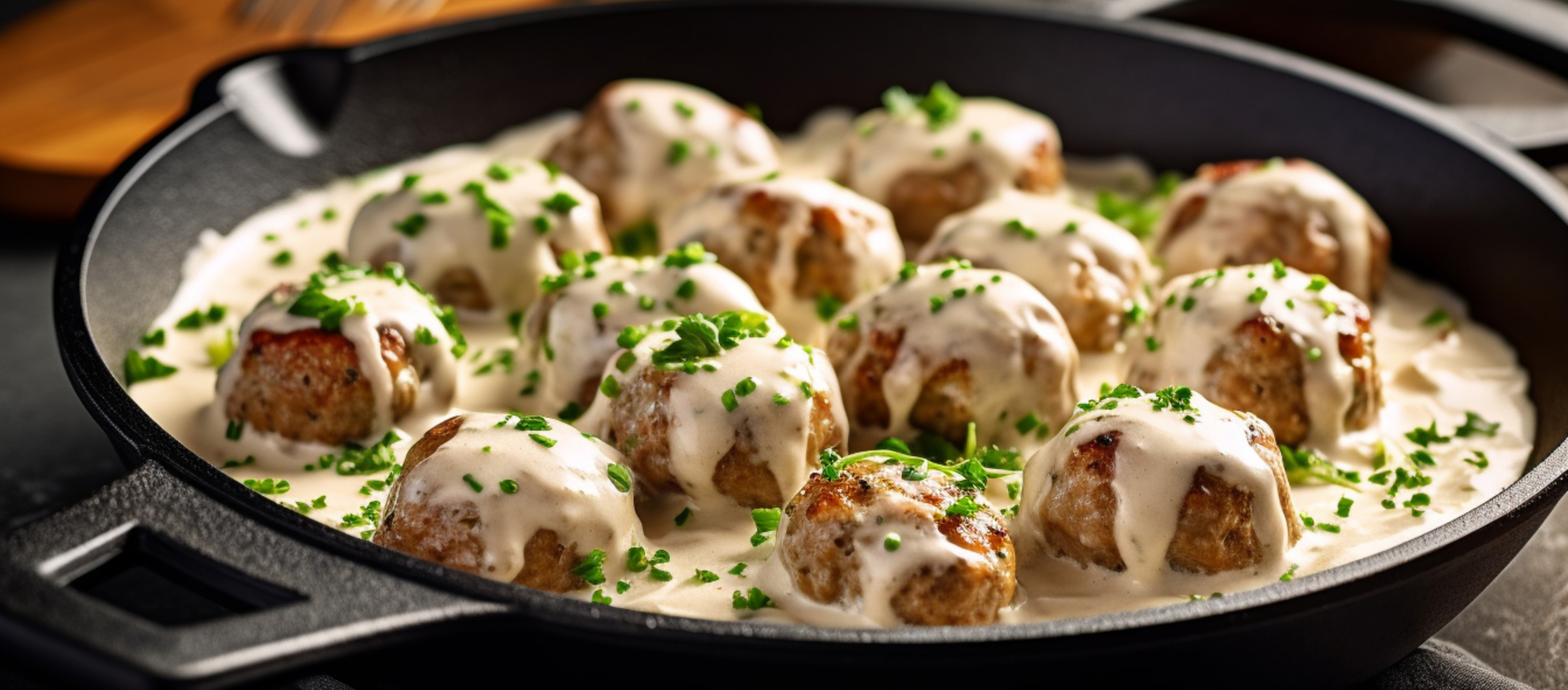 Image of Peppery Sage Meatballs in Cream Sauce