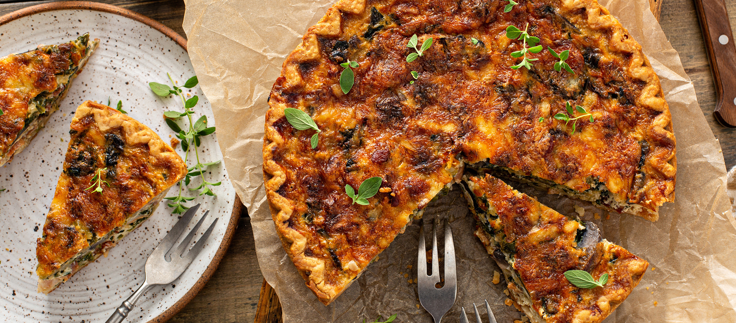 Image of Bacon & Mushroom Quiche