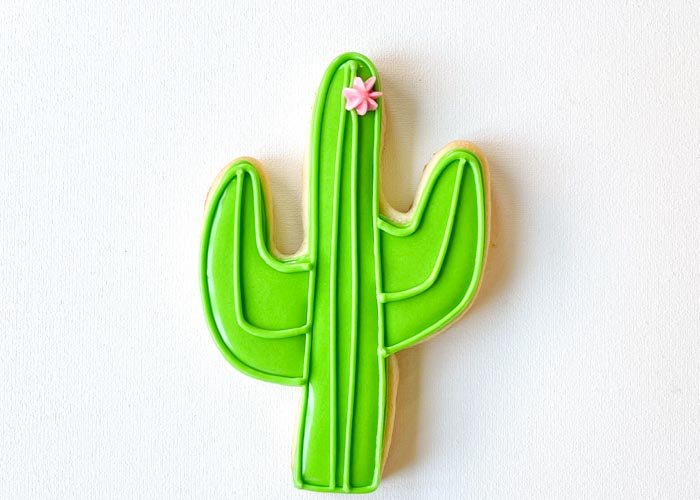 Image of Enjoy this colorful cactus cookie!