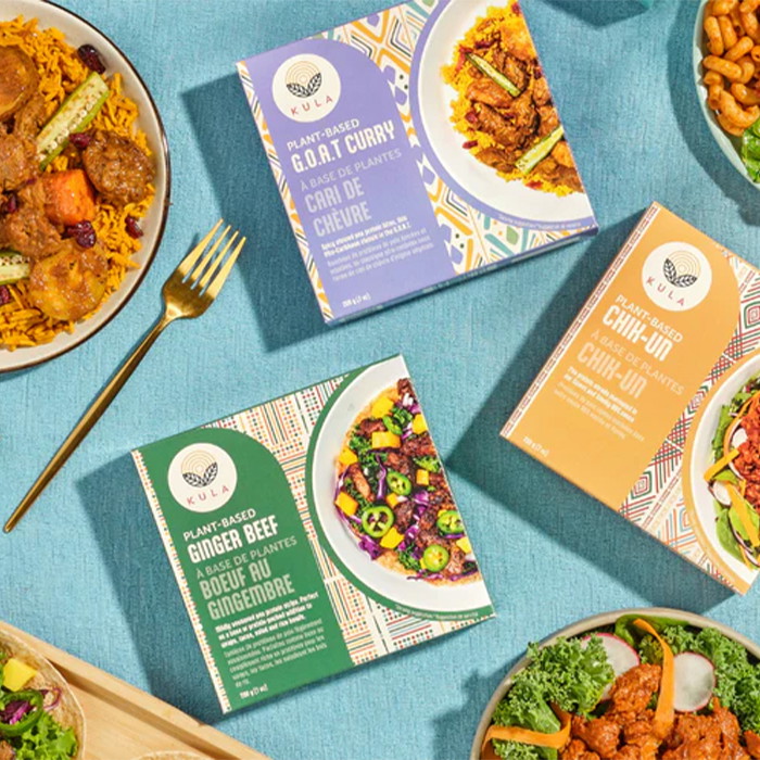 Image of While this dish is traditionally served with marinated beef, try KULA’s plant-based version by adding G.O.A.T Curry product in a small bowl. Squeeze sour orange (or lemon) over the meat. Add 1 cup water and stir to coat the meat....